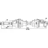Приводной вал DYNAMATRIX 1232949746 R5PSW DDS235010 Y2V XH05