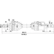 Приводной вал DYNAMATRIX AYF6P1 DDS245152 1232950400 FK AEQR