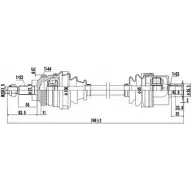 Приводной вал DYNAMATRIX KHX1R 1232950882 MDX6Y SO DDS250134