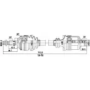 Приводной вал DYNAMATRIX 1232951030 U94KMMU Z23NB Y DDS250260