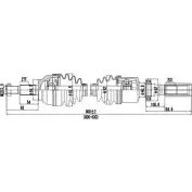 Приводной вал DYNAMATRIX 1232951384 GBREL7F DDS250445 YETO2 Y