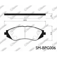 Тормозные колодки, дисковые, комплект SPEEDMATE 1233466832 0N8DC SC 40B SM-BPG006