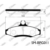 Тормозные колодки, дисковые, комплект SPEEDMATE SM-BPG011 1233466982 T YQKLO ZDTQB1X