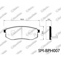 Тормозные колодки, дисковые, комплект SPEEDMATE W 7M5UA V3HGV 1233467242 SM-BPH007