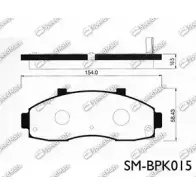 Тормозные колодки, дисковые, комплект SPEEDMATE 64BTRW J SM-BPK015 G95I5GG 1233468144