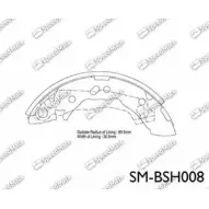 Тормозные колодки, комплект SPEEDMATE 1233468688 0 50RGV SM-BSH008 8Z3UDX