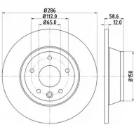 Тормозной диск BELACO U1V3B 1263631865 BDI1598 7DW W8U