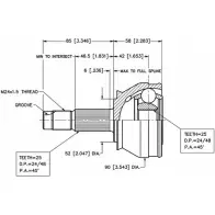 Шрус граната VEMA G6AC4YL 1263753535 18255 98 1TR3