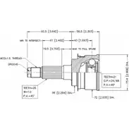 Шрус граната VEMA 1263755969 HUACO6K 18454 PD 30S