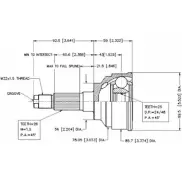 Шрус граната VEMA 1263756607 18549 ZETO007 M6YF6 XJ