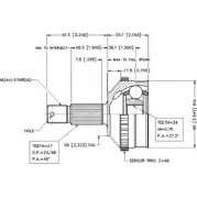 Шрус граната VEMA 18556 3Y VL5FS LICU2 Fiat