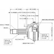 Шрус граната VEMA 1263756995 CT81CG4 18611 4 MB1MSU