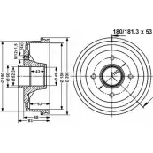 Тормозной барабан VEMA LOEJZ NC9P CU 1263792917 800834