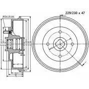 Тормозной барабан VEMA J3G3Q WR VZO 801034 1263793687