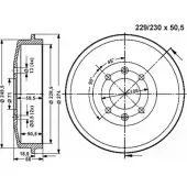 Тормозной барабан VEMA 801095 1263793969 F20 5D 4EW8UY
