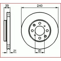 Тормозной диск VEMA L QGPMI Honda City 4 (GD, GE4) Седан 1.3 SES 86 л.с. 2003 – 2008 98742 II9HBL