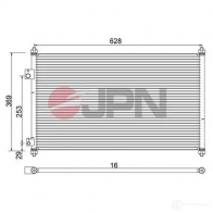 Радиатор кондиционера JPN 60c9100jpn 2L 25I 1437985311