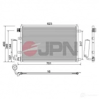 Радиатор кондиционера JPN 60c9110jpn W1 OOPUI 1437985218