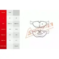 Тормозные колодки, дисковые, комплект ACEMARK KHHW01 1265200443 112547 Z9 WINY