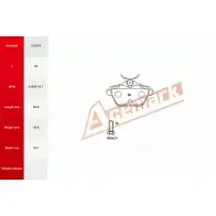 Тормозные колодки, дисковые, комплект ACEMARK 112575 QQ1Z92 1265200899 RJI4B H