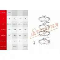 Тормозные колодки, дисковые, комплект ACEMARK 112614 UJWLP 1265201303 8ZB G1