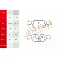 Тормозные колодки, дисковые, комплект ACEMARK KD 4Y07 1265201373 112617 9GCBN38