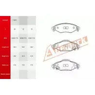 Тормозные колодки, дисковые, комплект ACEMARK NGJGKR N34UR5 M 112621 1265201421