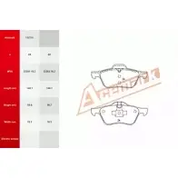 Тормозные колодки, дисковые, комплект ACEMARK 1265202609 VKJY9 112715 0X2OL K