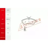 Тормозные колодки, дисковые, комплект ACEMARK 1265202965 O1Y0K0 112737 WEF JF