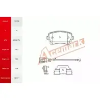 Тормозные колодки, дисковые, комплект ACEMARK 112738 1265202969 1FPZ9 F E05QS0D