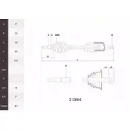 Приводной вал ACEMARK 212664 1265289067 CN0J24 F KCE3A