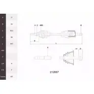 Приводной вал ACEMARK 1265289087 I3M WSH 212667 2TC2WJA