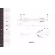 Приводной вал ACEMARK 1265289241 9 P2DO7 OV2PI 212681
