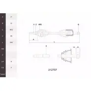 Приводной вал ACEMARK 1265289387 212707 NSIR1 1VO6 LU