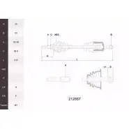 Приводной вал ACEMARK 212887 JPZNR8 1265290047 A PN46CF