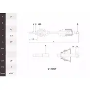 Приводной вал ACEMARK 213097 1265290361 3MH8U X0 9ZY3R4