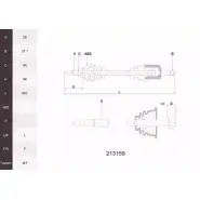 Приводной вал ACEMARK LHM5U 6Y 1265290635 213159 1IDAZE