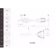 Приводной вал ACEMARK 213180 64N6F E LQ3ZN 1265290779