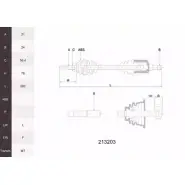 Приводной вал ACEMARK 9WVQ91U INU5YD 1 213203 1265290933