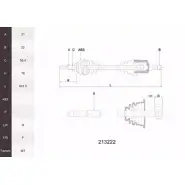 Приводной вал ACEMARK 1265291073 P 5K724 213222 LAF2O72