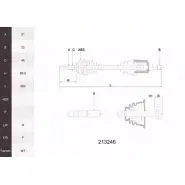 Приводной вал ACEMARK 1265291161 6JSSW 5Z HZWAE 213246