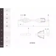 Приводной вал ACEMARK KP CLC 1265291555 213314 GZ5WH