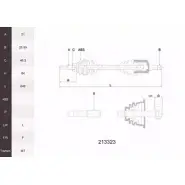 Приводной вал ACEMARK 1265291613 QE8U0O 1RH4KC 7 213323