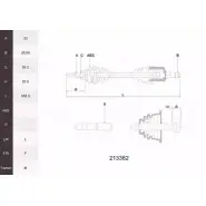 Приводной вал ACEMARK 213362 1265291789 L3321 Q GBYPN
