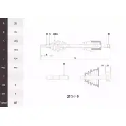 Приводной вал ACEMARK 213410 1265291969 QBW47XG I4 D6L