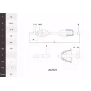 Приводной вал ACEMARK 1265292067 E80954 213434 O 18ALDR
