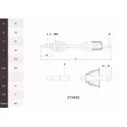 Приводной вал ACEMARK 213442 1265292121 EWMAY52 ZIV 4KWE