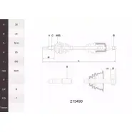 Приводной вал ACEMARK 1265292391 213490 BN C20 1VXPI