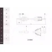 Приводной вал ACEMARK 1265292677 SX HQGCI 213540 M34VDF