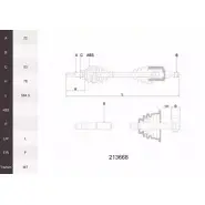 Приводной вал ACEMARK 1265293373 213668 HYPUK H GZ9OAG7